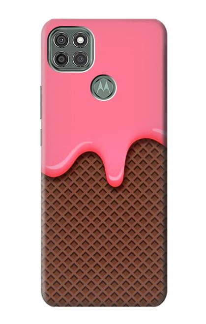 W3754 Strawberry Ice Cream Cone Hülle Schutzhülle Taschen und Leder Flip für Motorola Moto G9 Power