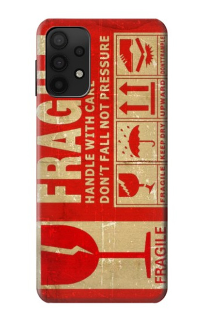 W3552 Vintage Fragile Label Art Hülle Schutzhülle Taschen und Leder Flip für Samsung Galaxy A32 5G