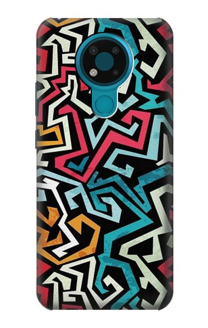 W3712 Pop Art Pattern Hülle Schutzhülle Taschen und Leder Flip für Nokia 3.4