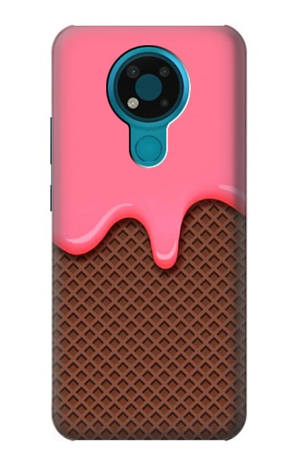 W3754 Strawberry Ice Cream Cone Hülle Schutzhülle Taschen und Leder Flip für Nokia 3.4