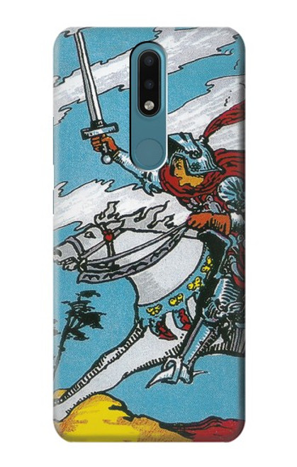 W3731 Tarot Card Knight of Swords Hülle Schutzhülle Taschen und Leder Flip für Nokia 2.4