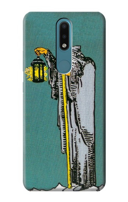 W3741 Tarot Card The Hermit Hülle Schutzhülle Taschen und Leder Flip für Nokia 2.4