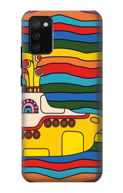 W3599 Hippie Submarine Hülle Schutzhülle Taschen und Leder Flip für Samsung Galaxy A02s, Galaxy M02s