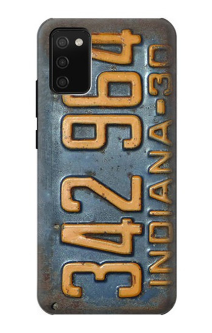 W3750 Vintage Vehicle Registration Plate Hülle Schutzhülle Taschen und Leder Flip für Samsung Galaxy A02s, Galaxy M02s
