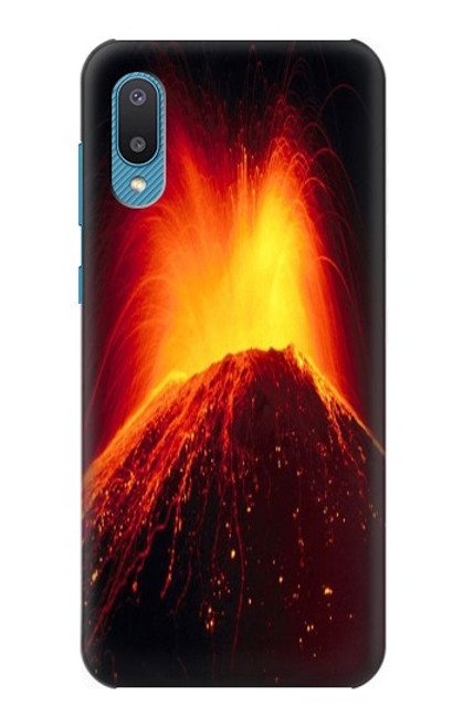 W0745 Volcano Lava Hülle Schutzhülle Taschen und Leder Flip für Samsung Galaxy A04, Galaxy A02, M02