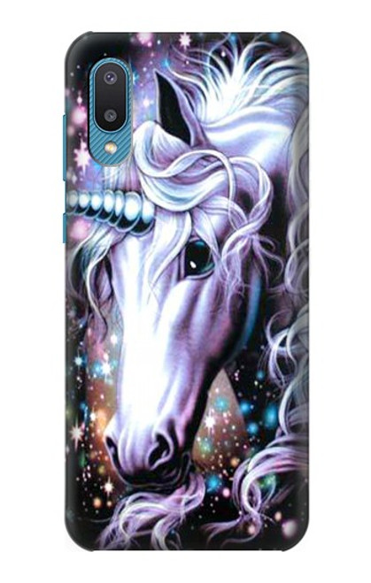 W0749 Unicorn Horse Hülle Schutzhülle Taschen und Leder Flip für Samsung Galaxy A04, Galaxy A02, M02