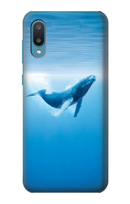 W0843 Blue Whale Hülle Schutzhülle Taschen und Leder Flip für Samsung Galaxy A04, Galaxy A02, M02