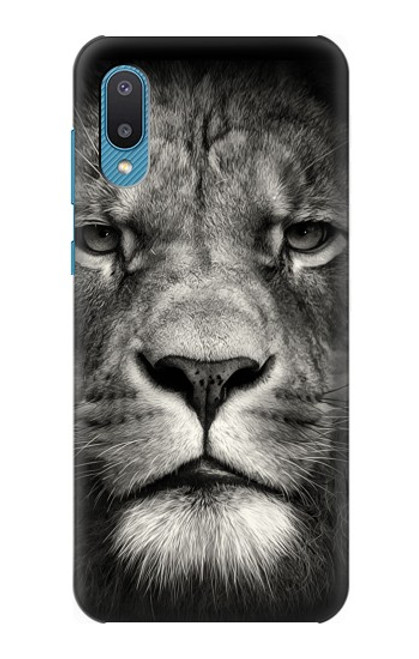 W1352 Lion Face Hülle Schutzhülle Taschen und Leder Flip für Samsung Galaxy A04, Galaxy A02, M02