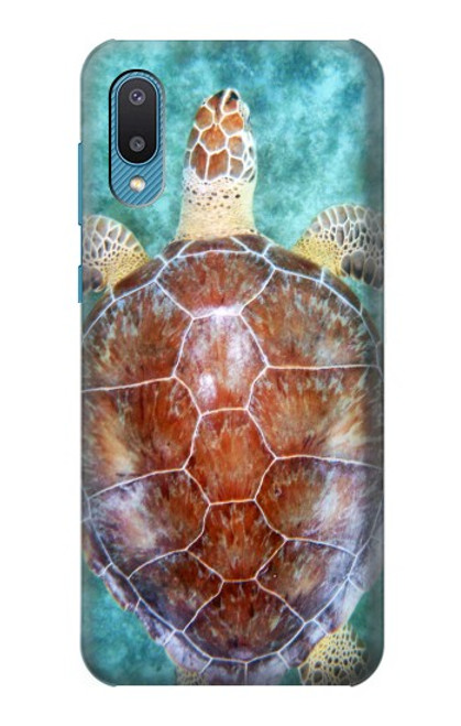 W1424 Sea Turtle Hülle Schutzhülle Taschen und Leder Flip für Samsung Galaxy A04, Galaxy A02, M02