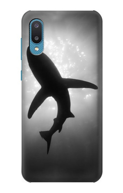 W2367 Shark Monochrome Hülle Schutzhülle Taschen und Leder Flip für Samsung Galaxy A04, Galaxy A02, M02