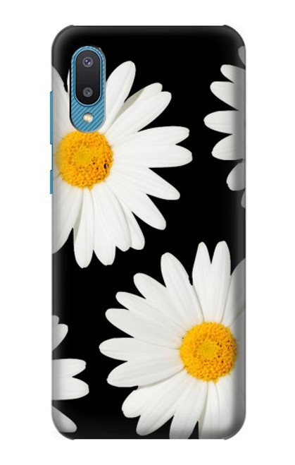 W2477 Daisy flower Hülle Schutzhülle Taschen und Leder Flip für Samsung Galaxy A04, Galaxy A02, M02