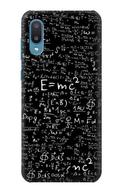 W2574 Mathematics Physics Blackboard Equation Hülle Schutzhülle Taschen und Leder Flip für Samsung Galaxy A04, Galaxy A02, M02
