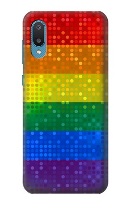 W2683 Rainbow LGBT Pride Flag Hülle Schutzhülle Taschen und Leder Flip für Samsung Galaxy A04, Galaxy A02, M02