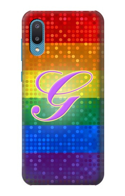 W2899 Rainbow LGBT Gay Pride Flag Hülle Schutzhülle Taschen und Leder Flip für Samsung Galaxy A04, Galaxy A02, M02