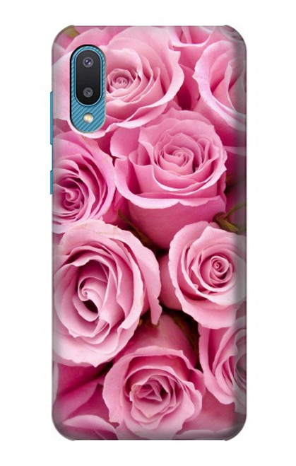 W2943 Pink Rose Hülle Schutzhülle Taschen und Leder Flip für Samsung Galaxy A04, Galaxy A02, M02