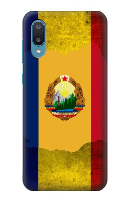 W3021 Romania Flag Hülle Schutzhülle Taschen und Leder Flip für Samsung Galaxy A04, Galaxy A02, M02