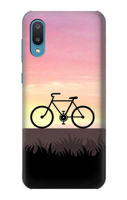 W3252 Bicycle Sunset Hülle Schutzhülle Taschen und Leder Flip für Samsung Galaxy A04, Galaxy A02, M02