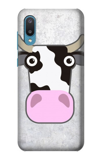 W3257 Cow Cartoon Hülle Schutzhülle Taschen und Leder Flip für Samsung Galaxy A04, Galaxy A02, M02