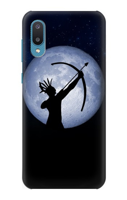 W3489 Indian Hunter Moon Hülle Schutzhülle Taschen und Leder Flip für Samsung Galaxy A04, Galaxy A02, M02