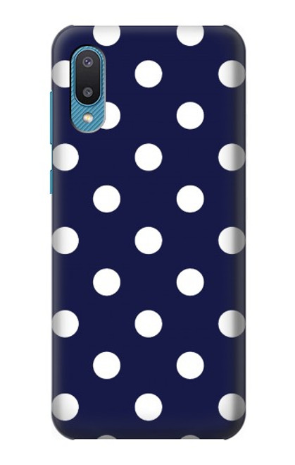 W3533 Blue Polka Dot Hülle Schutzhülle Taschen und Leder Flip für Samsung Galaxy A04, Galaxy A02, M02