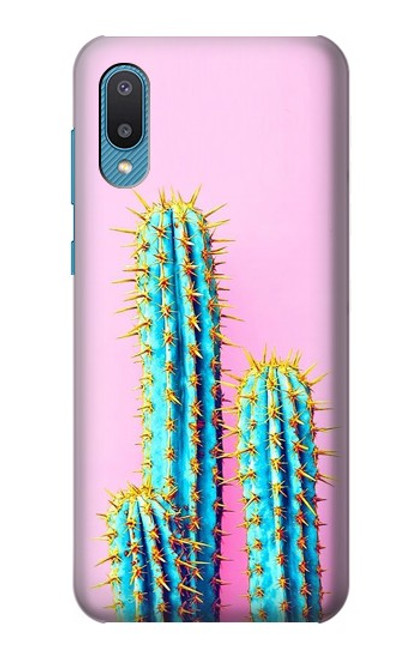 W3673 Cactus Hülle Schutzhülle Taschen und Leder Flip für Samsung Galaxy A04, Galaxy A02, M02