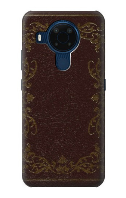 W3553 Vintage Book Cover Hülle Schutzhülle Taschen und Leder Flip für Nokia 5.4
