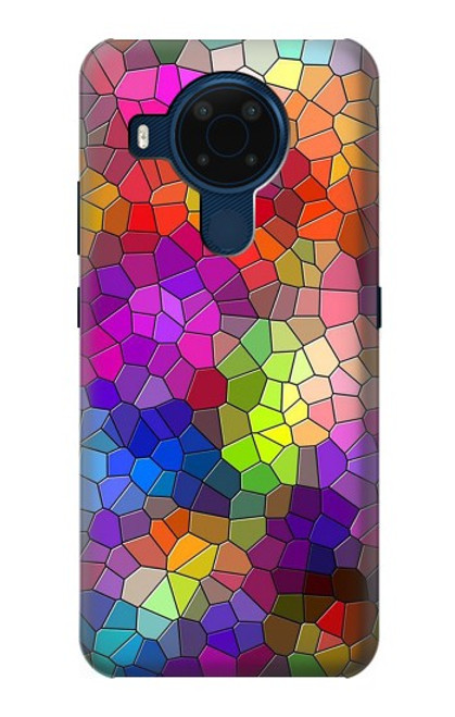 W3677 Colorful Brick Mosaics Hülle Schutzhülle Taschen und Leder Flip für Nokia 5.4