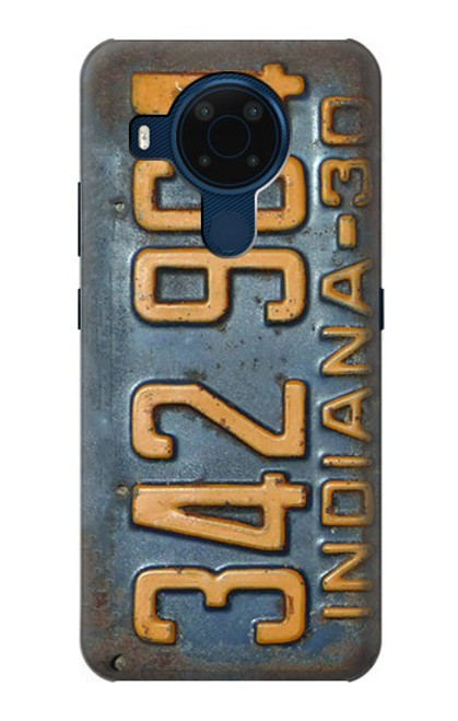 W3750 Vintage Vehicle Registration Plate Hülle Schutzhülle Taschen und Leder Flip für Nokia 5.4