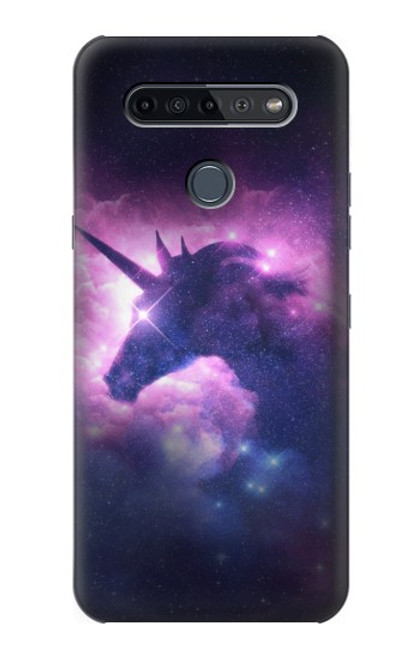 W3538 Unicorn Galaxy Hülle Schutzhülle Taschen und Leder Flip für LG K51S