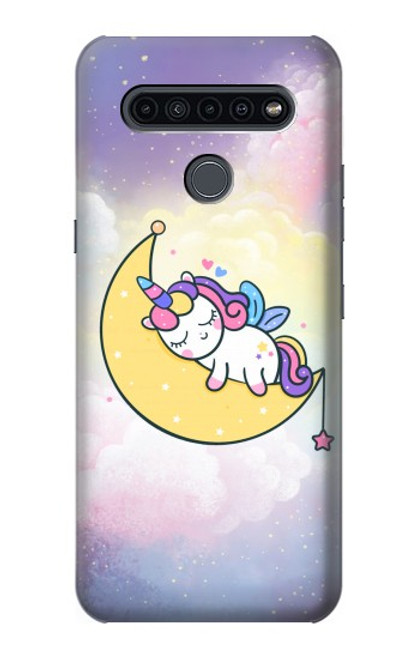 W3485 Cute Unicorn Sleep Hülle Schutzhülle Taschen und Leder Flip für LG K41S