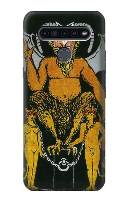 W3740 Tarot Card The Devil Hülle Schutzhülle Taschen und Leder Flip für LG K41S