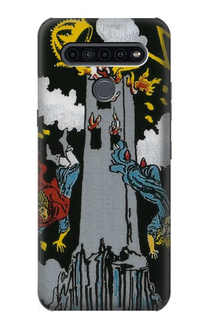 W3745 Tarot Card The Tower Hülle Schutzhülle Taschen und Leder Flip für LG K41S