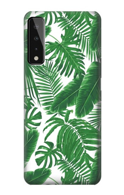 W3457 Paper Palm Monstera Hülle Schutzhülle Taschen und Leder Flip für LG Stylo 7 4G