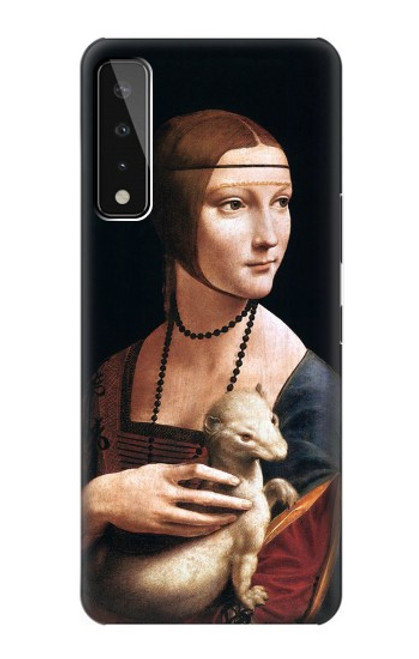 W3471 Lady Ermine Leonardo da Vinci Hülle Schutzhülle Taschen und Leder Flip für LG Stylo 7 4G