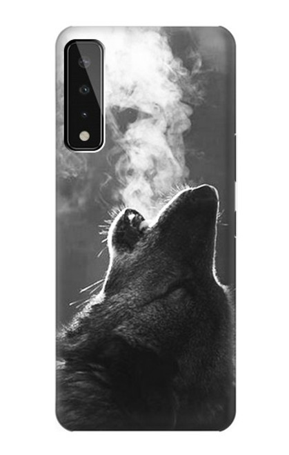 W3505 Wolf Howling Hülle Schutzhülle Taschen und Leder Flip für LG Stylo 7 4G