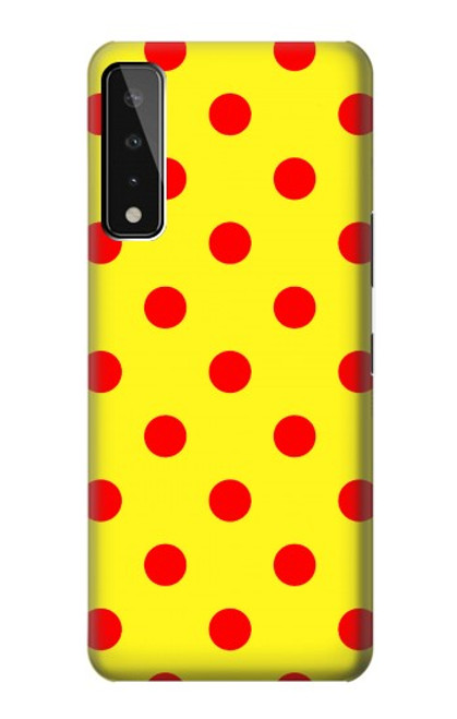 W3526 Red Spot Polka Dot Hülle Schutzhülle Taschen und Leder Flip für LG Stylo 7 4G