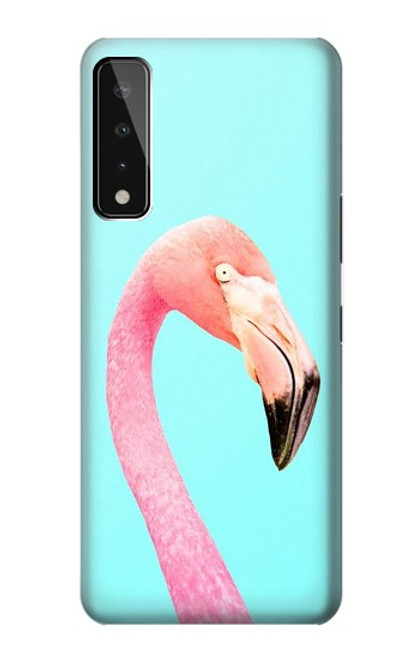 W3708 Pink Flamingo Hülle Schutzhülle Taschen und Leder Flip für LG Stylo 7 4G