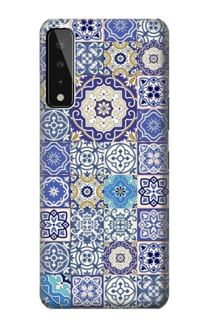 W3537 Moroccan Mosaic Pattern Hülle Schutzhülle Taschen und Leder Flip für LG Stylo 7 5G