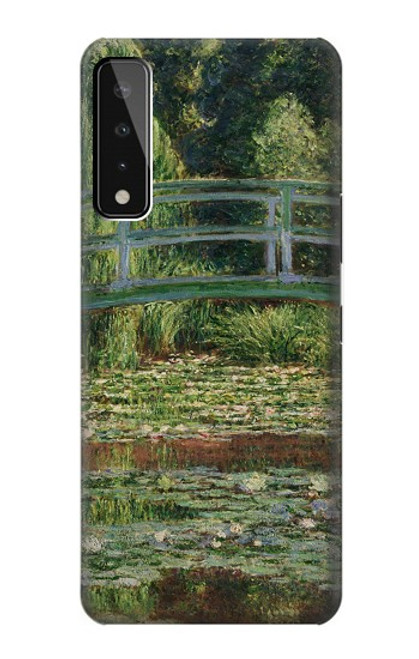 W3674 Claude Monet Footbridge and Water Lily Pool Hülle Schutzhülle Taschen und Leder Flip für LG Stylo 7 5G