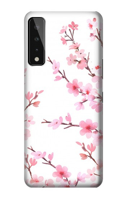 W3707 Pink Cherry Blossom Spring Flower Hülle Schutzhülle Taschen und Leder Flip für LG Stylo 7 5G