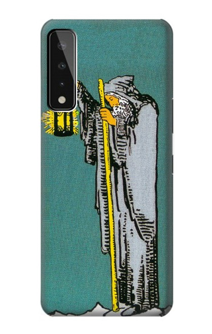 W3741 Tarot Card The Hermit Hülle Schutzhülle Taschen und Leder Flip für LG Stylo 7 5G