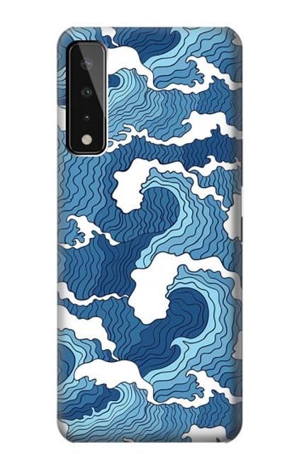 W3751 Wave Pattern Hülle Schutzhülle Taschen und Leder Flip für LG Stylo 7 5G