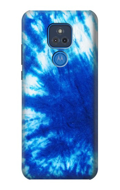 W1869 Tie Dye Blue Hülle Schutzhülle Taschen und Leder Flip für Motorola Moto G Play (2021)