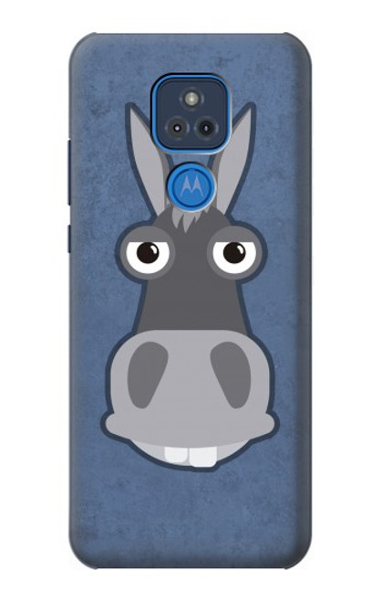 W3271 Donkey Cartoon Hülle Schutzhülle Taschen und Leder Flip für Motorola Moto G Play (2021)