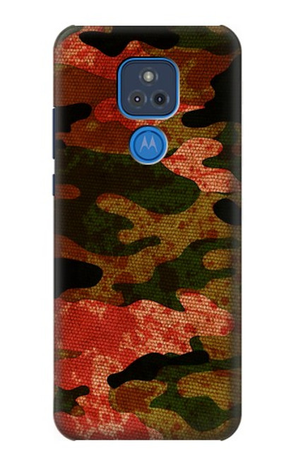 W3393 Camouflage Blood Splatter Hülle Schutzhülle Taschen und Leder Flip für Motorola Moto G Play (2021)