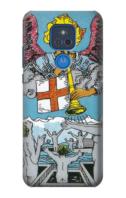 W3743 Tarot Card The Judgement Hülle Schutzhülle Taschen und Leder Flip für Motorola Moto G Play (2021)