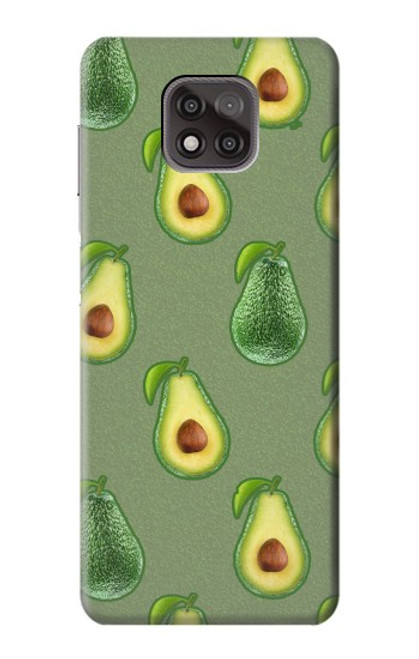 W3285 Avocado Fruit Pattern Hülle Schutzhülle Taschen und Leder Flip für Motorola Moto G Power (2021)