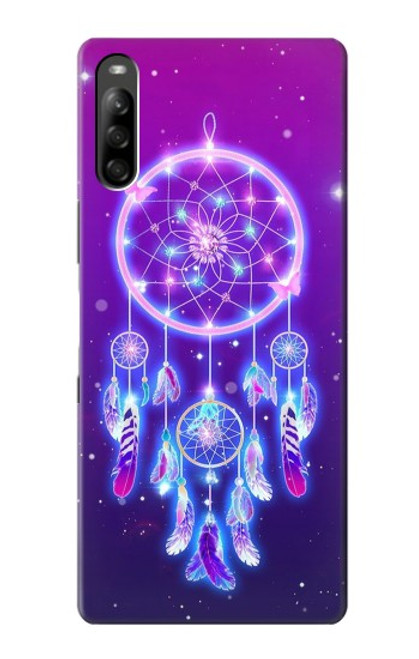 W3484 Cute Galaxy Dream Catcher Hülle Schutzhülle Taschen und Leder Flip für Sony Xperia L5