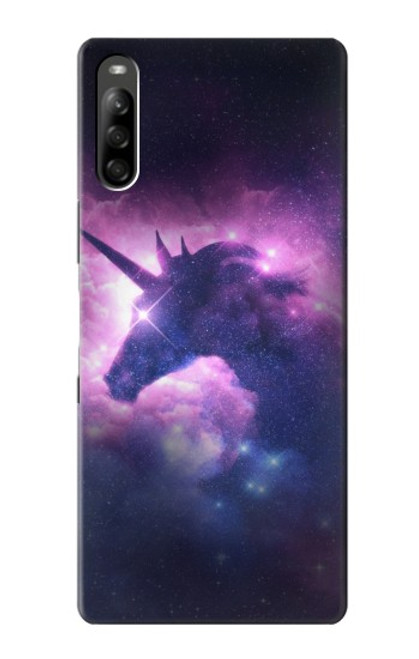 W3538 Unicorn Galaxy Hülle Schutzhülle Taschen und Leder Flip für Sony Xperia L5