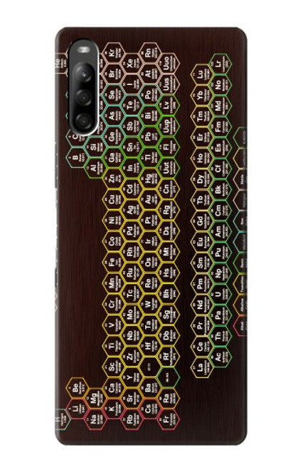 W3544 Neon Honeycomb Periodic Table Hülle Schutzhülle Taschen und Leder Flip für Sony Xperia L5